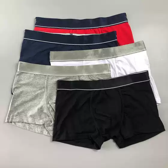 White Thread Belt 365 Cross-border Men's Cotton Underwear Four Corners Breathable Casual Spot Boxer Shorts