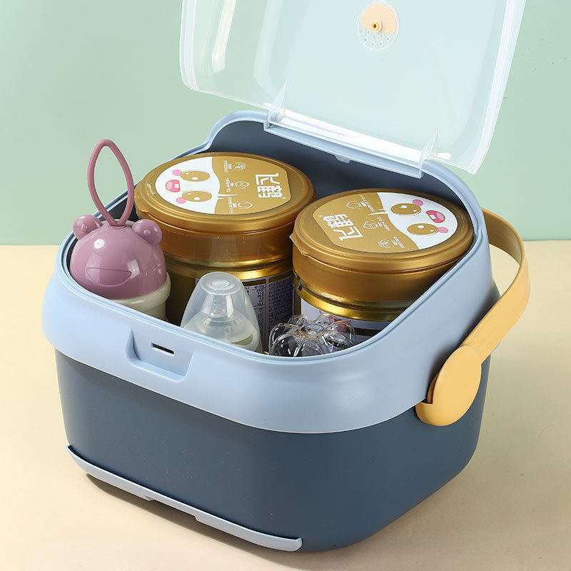 Maternal and Infant Direct Broadcast Supply Baby Bottle Storage Box Baby Dust-proof Drain Tableware Baby Bottle Storage Box Baby Bottle Storage Box