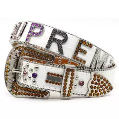 Cross-border European and American Rhinestone Belt Men's Belt Women's Fashion Punk Personality Street Niche Trendy surprise Belt