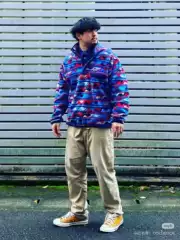 Bataco Bata Limited Retro Color Vintage Vintage Polar Fleece Fleece Stand-Up Pullover Sweatshirt