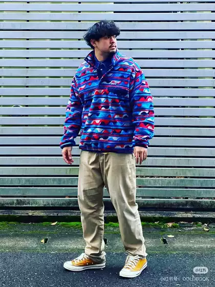 Bataco Bata Limited Retro Color Vintage Vintage Polar Fleece Fleece Stand-Up Pullover Sweatshirt