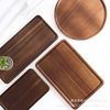 Acacia Wood Solid Wood Tray Household Wooden Cup Holder Water Cup Tea Cup Plate Storage Plate Dinner Plate Holder Restaurant Serving Tray