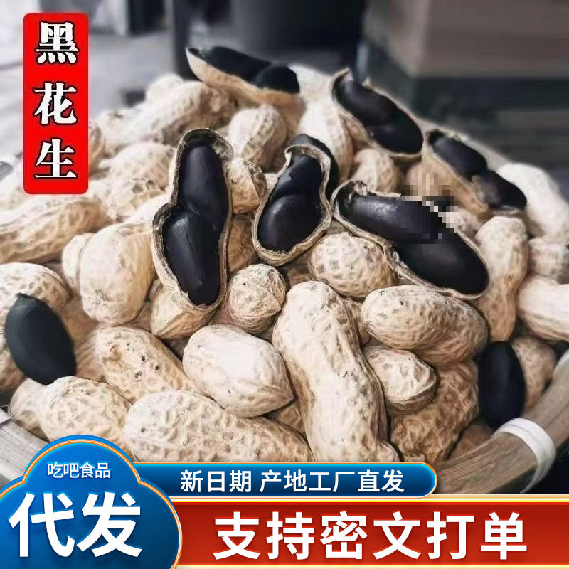 Yunnan Black Peanuts with Shells, Selenium-Rich Peanuts, Pu'Er Small Black Peanut Seeds, Black Peanuts with Shells