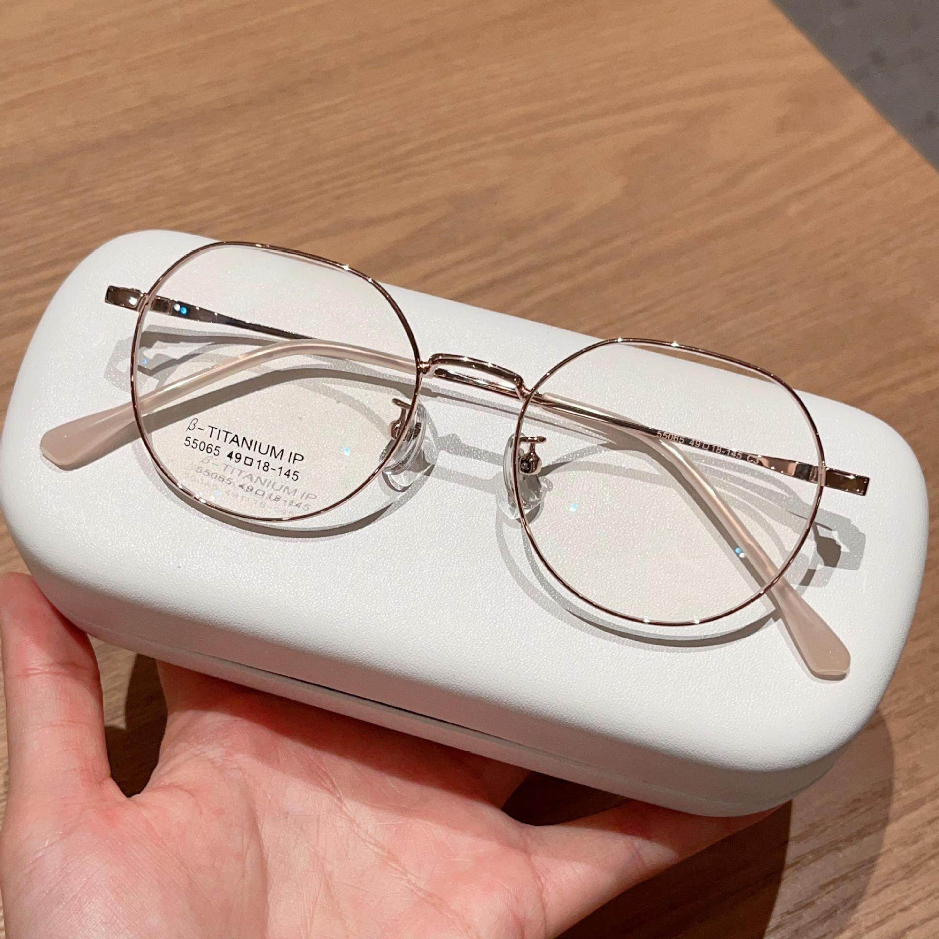 New net red non-magnetic metal retro small frame glasses frame wholesale Danyang glasses for men and women without makeup can be equipped with height number