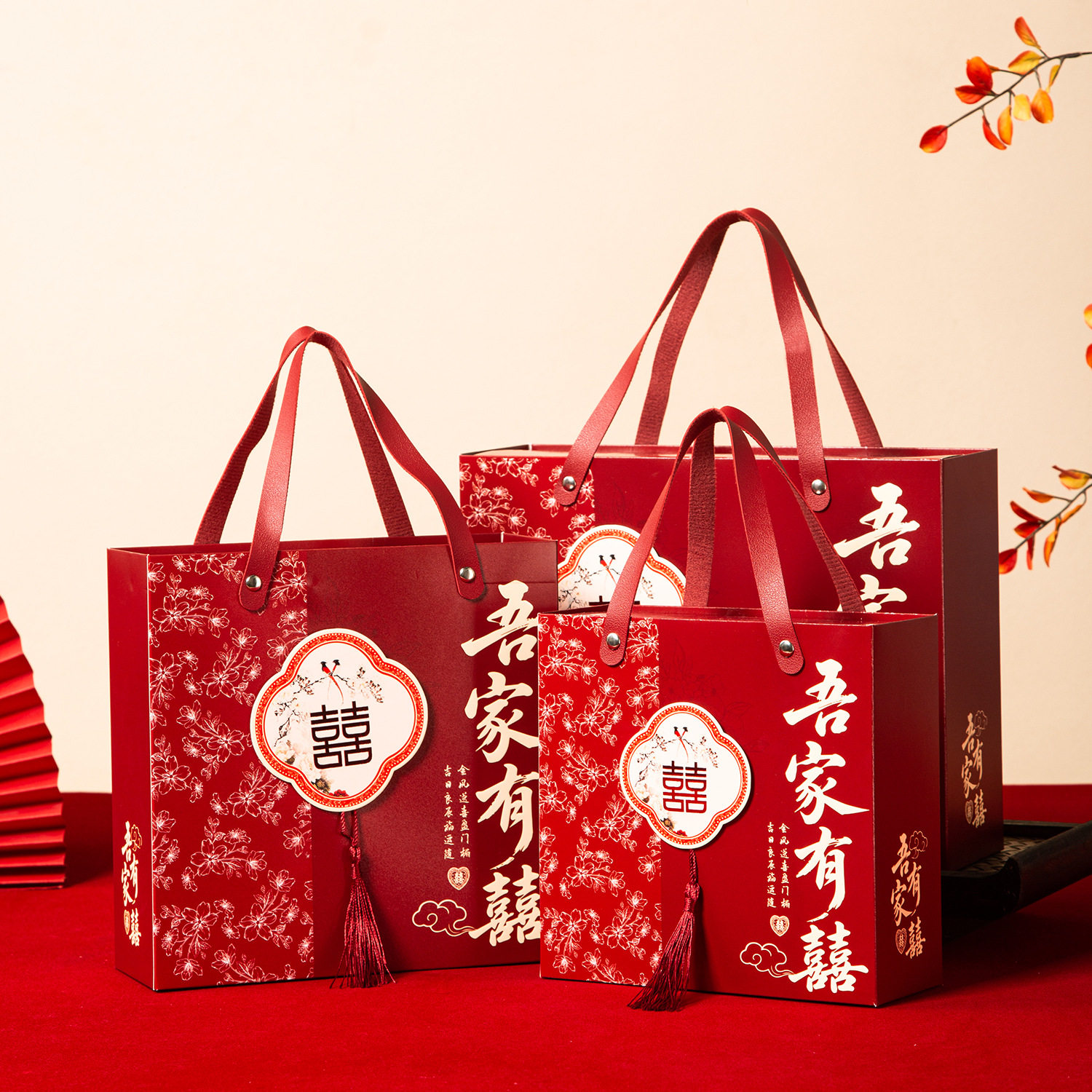 New Souvenir Gift Box, Wedding Engagement Gift Box, High-End Wedding Large Drawer-Type Wedding Candy Box Empty Box