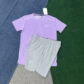 Crystal short sleeve purple+d218 gray