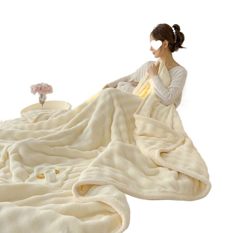 Blanket Bubble Velvet Thickeneded Winter Warm Bed Sheetss Nap Office Cover Coral Velvet Blanket Sofa Air Conditioning Blanket