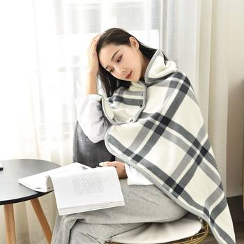 Class A Soft Office Shawl Blanket Thickened Flannel Blanket Autumn and Winter Lazy Blanket Multi-functional Warm Nap Blanket