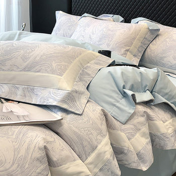 Japanese weaving Xichuan | 100 A class cotton ultra-fine denier long staple cotton sanding four-piece set autumn and winter thickened cotton texture