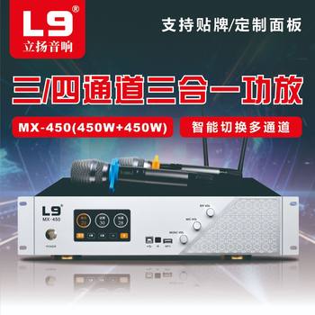 Liyang MX450 Three-in-one Integrated Amplifier Effector with Built-in Microphone Power Amplifier Supports Mp3
