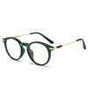 2413 New Myopia Glasses for Men and Women, Korean Style Round Retro Frames, Student Glasses, Finished Prescription Anti-Blue Light Glasses