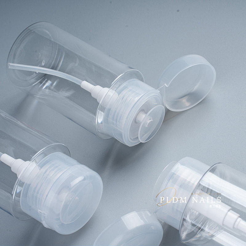 Nail Press bottle nail polish remover/nail polish remover alcohol/cleaning liquid pump bottle anti-side leakage 200ML manufacturer