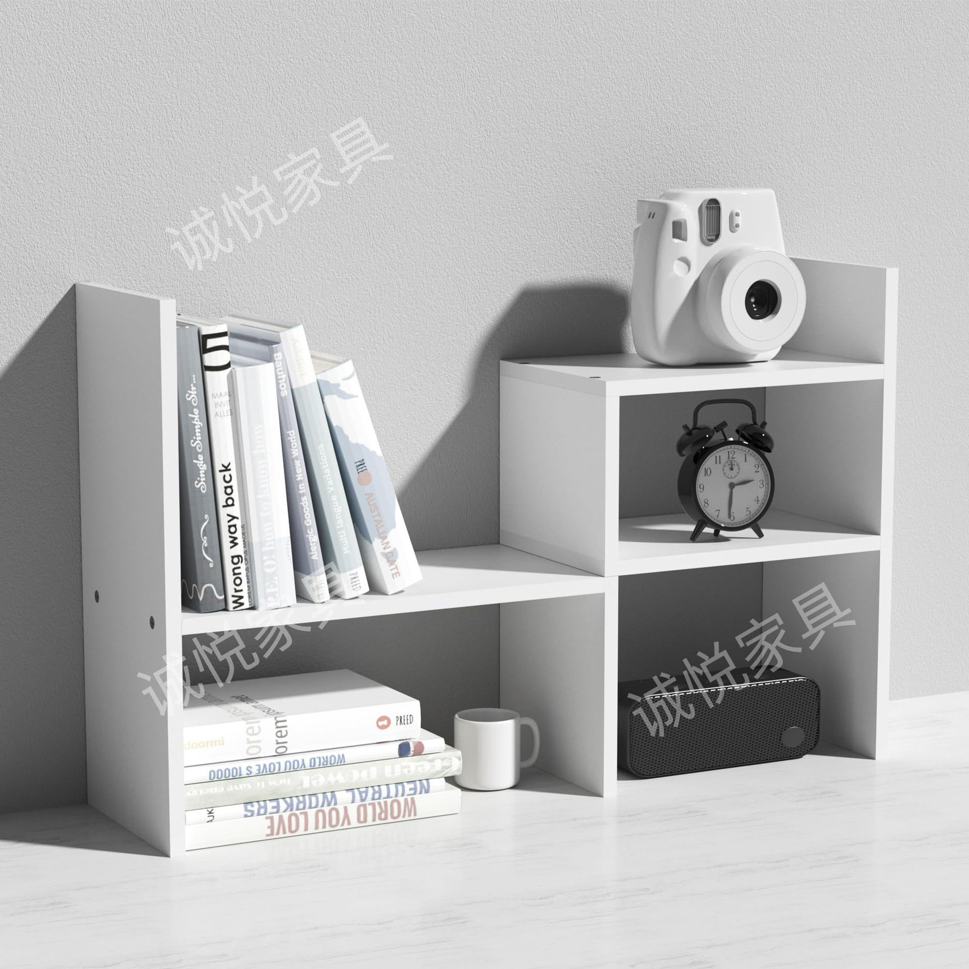Bookshelf Amazon Panel Furniture Cross-Border Furniture Desktop Bookshelf Storage Bookcase Shelf Foreign Trade Source Factory Wholesale