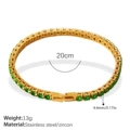 SL469GNG 4.4mm Green Zirconia Bracelet