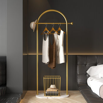 Coat Rack with Frame for Home Use in Bedroom, Marble Indoor Clothes Rack, Corner Hanging Rack, Corner Storage