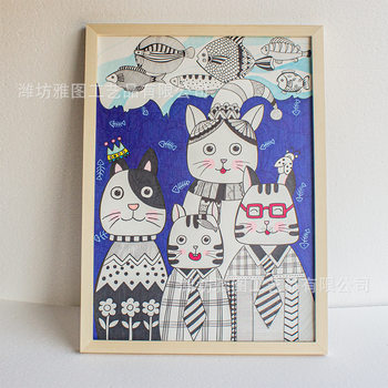 Picture frame 8 Open 4 open 2 Open photo frame 16 inch 20 inch 24 inch A34 framed poster wooden statue simple large solid wood wall hanging