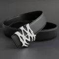 M silver buckle black