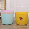Little Yellow Duck Large Capacity Bucket Household Organizing Box Dustproof Living Room Toy Cleaning Plastic Covered Portable Storage Box
