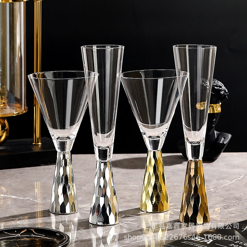 Creative Fish Scale Cup Body Red Wine Cup Elegant Champagne Glass Crystal Glass Club Bar Catering Model Room Table