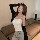 Женская однотонная майка Hot girl с накладками на грудь, тонкими бретельками на плечах, красивое нижнее белье сзади, цельный облегающий топ-топик, верхняя одежда mini 8