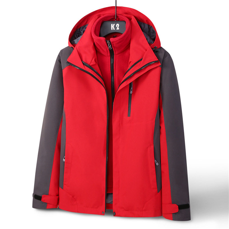 Outdoor assault clothing men's three-in-one women's windproof overalls detachable mountaineering clothing spot wholesale logo