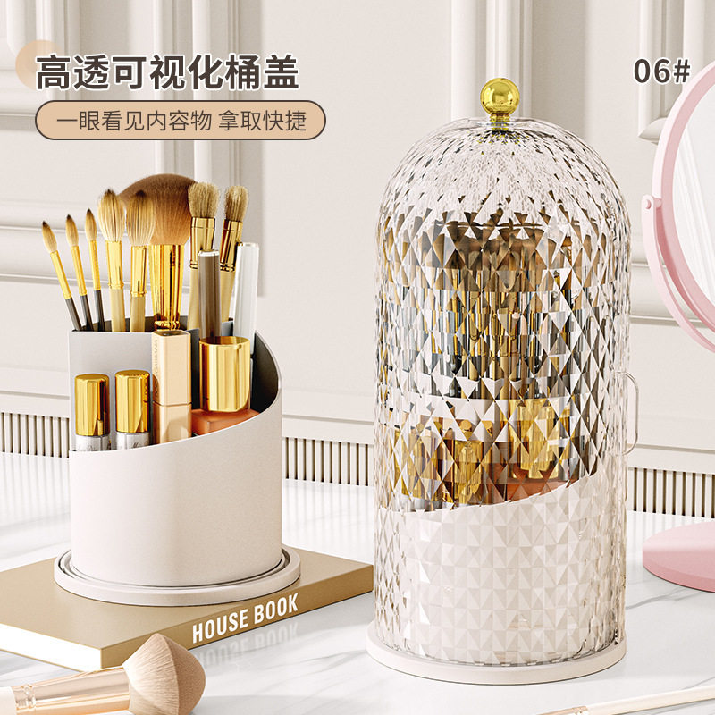 Large-Capacity Storage Rack, Light Luxury Multi-Functional Cosmetics Storage Box, Dust-Proof Desktop Makeup Box, Dressing Table Lipstick Box