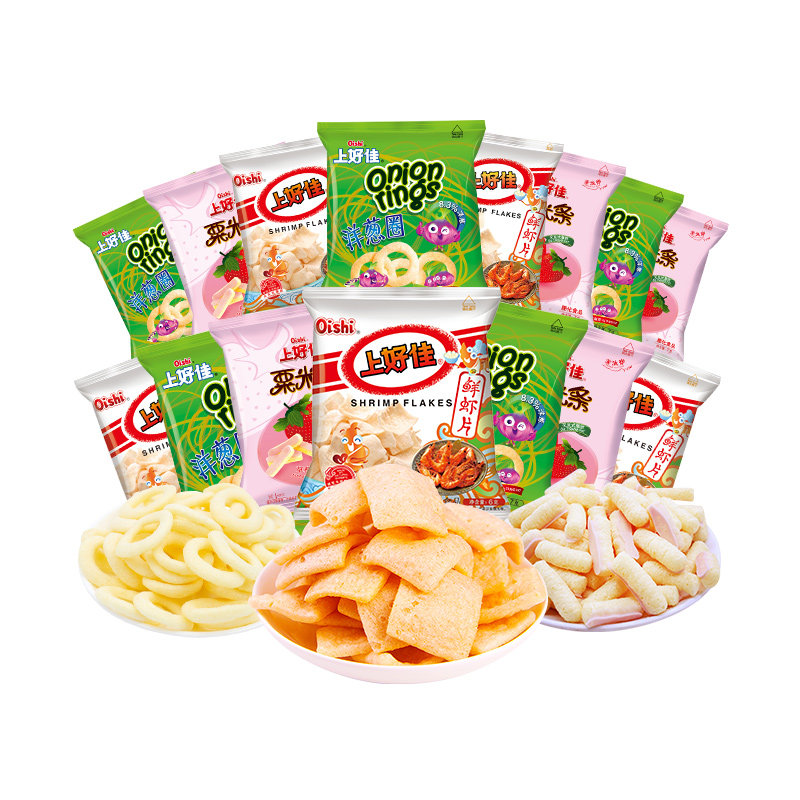 Shanghaojia Fresh Shrimp Chips Potato Chips Whole Case Shrimp Crispy Pop Bulk Wholesale Snack Gift Bag Net Celebrity Leisure Snack