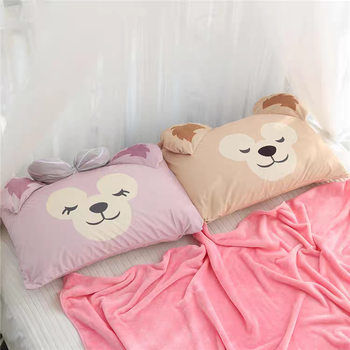 Sleeping Beauty Series Rose Bear Rabbit Pillowcase Single Pillowcase Couple Cute Large Pillowcase