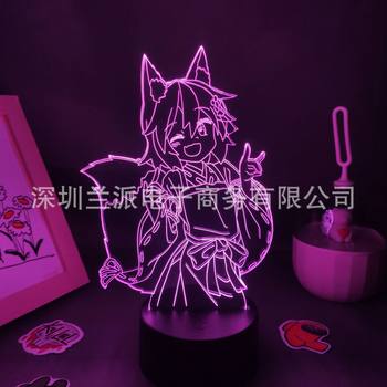 Anime Xianhui Young Wife Miss Fairy Fox HelpfulFox3D Acrylic Night Light Cross-borDer Hot Sale Factory Wholesale