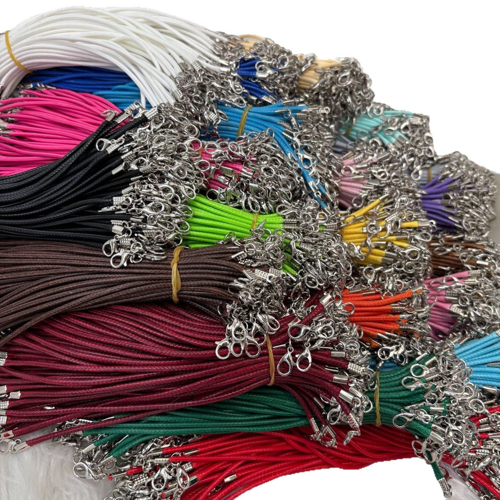 Wholesale in Stock 2mm Korean Wax Thread 15cm Short Double-Ended Lobster Clasp Pendant Rope Doll Small Pendant Jewelry Rope