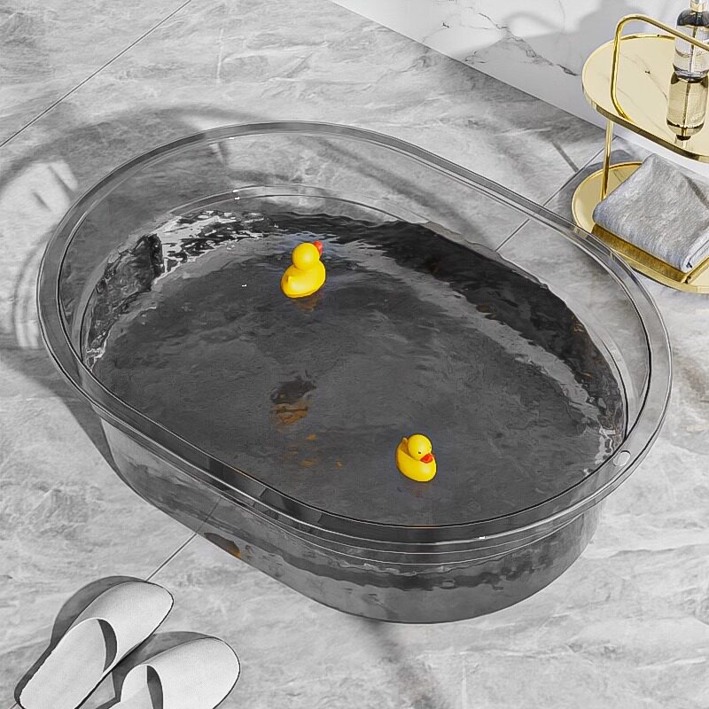 Light Luxury Transparent Baby Pet Bath Basin Cat Litter Basin Dog Bath Household Laundry Basin Thickened Foot Bath Basin Multi-Purpose