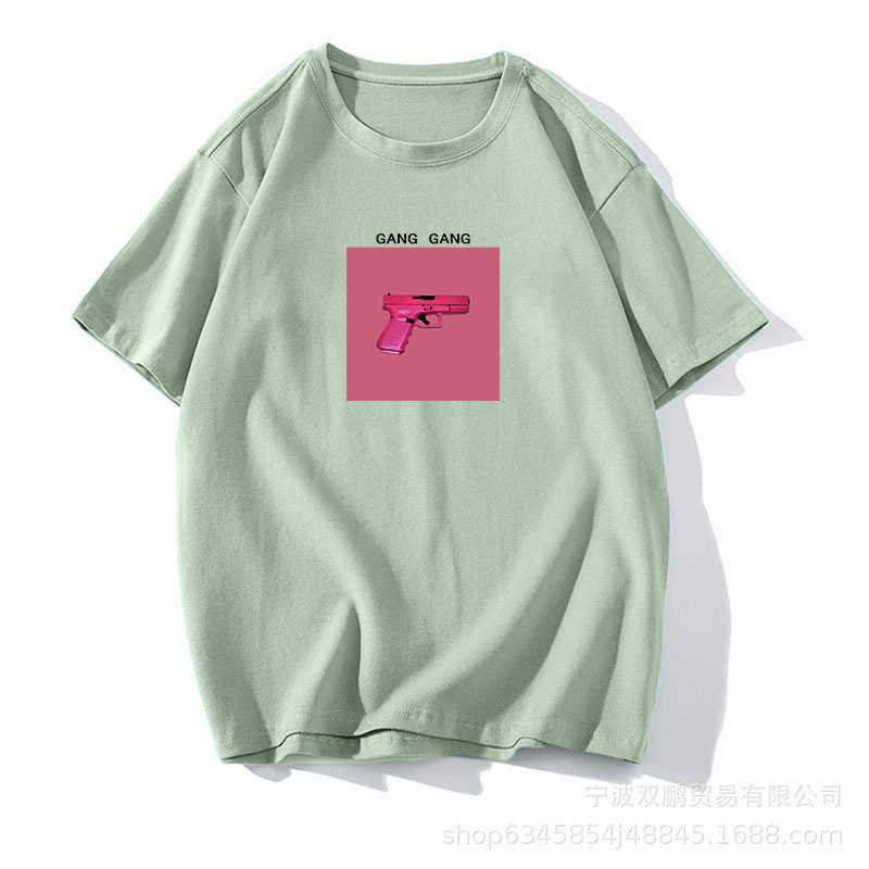 Womens Summer Graphic T Shirt Loose Fit Round Neck 100 Cotton Versatile Style Casual Wear Wholesale Available
