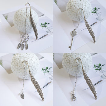 New Chinese style metal feather bookmark classical creative student stationery graduation gift factory direct wholesale