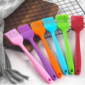 in stock Silicone Oil Brush Medium One-piece Oil Brush High Temperature Barbecue Brush Oil Brush Kitchen Baking Brush