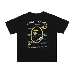 BAPE Ape Head Line Japanese Street Fashion Brand New Foreign Trade Fit Amazon plus size Short-sleeved T-shirt
