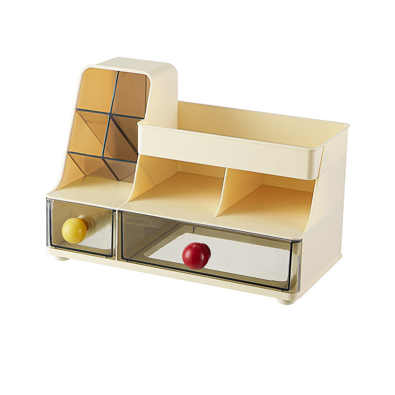 Drawer-type cosmetic desktop storage box household function lipstick skin care products compartment storage box multi-compartment finishing box