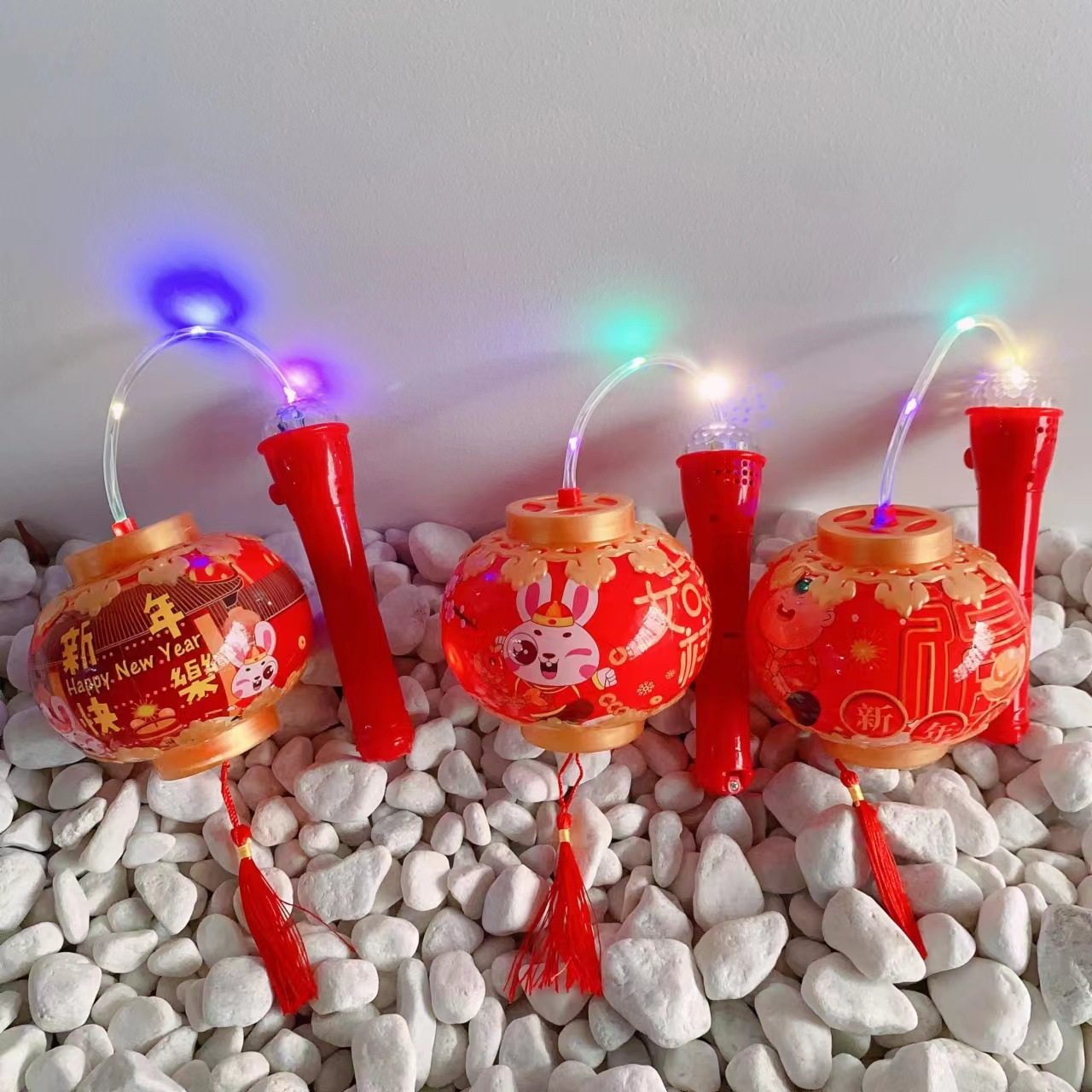Children's Lanterns for the Mid-Autumn Festival, Girls' New Year Lanterns, Music and Light-Up Handheld Lanterns, Rabbit Pattern Lanterns, Festive