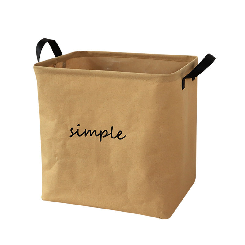 Thickened Cotton and Linen Fabric Storage Basket Clothes Toy Snack Storage Box Household Finishing Large Capacity Folding Storage Basket