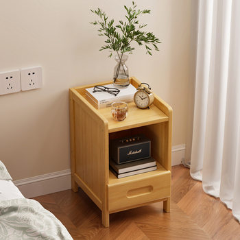 Simple Bedside Table, Light Luxury and High-End Storage Rack, Home Bedroom Rental Room Side Cabinet, Home Bedside Storage