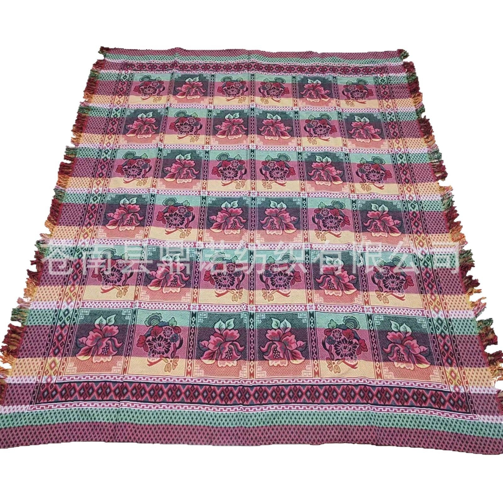 Knitted Vintage Thread Blanket Cotton Blanket Thin Bed Sheet Summer Sofa Towel Rifers Leisure Blanket Foreign Trade Bed Sheet picnic blanket Mat