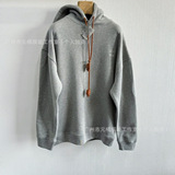 Новый свитер с капюшоном из вышитой кожи Anagra весом 380 г, 24FW от L home, свободного кроя, мужские и женские модели