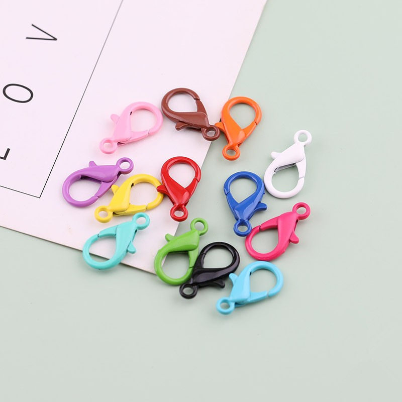 DIY accessories 302 small metal color alloy paint Macaron lobster key chain