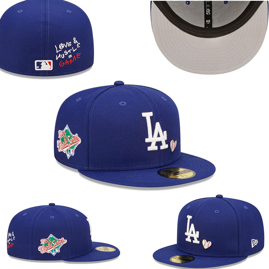 2024 Foreign Trade New LA Dodgers Men's and Women's Baseball Team NY Full Seal Baseball Cap Youth Street Dance Wide Eave Size Cap