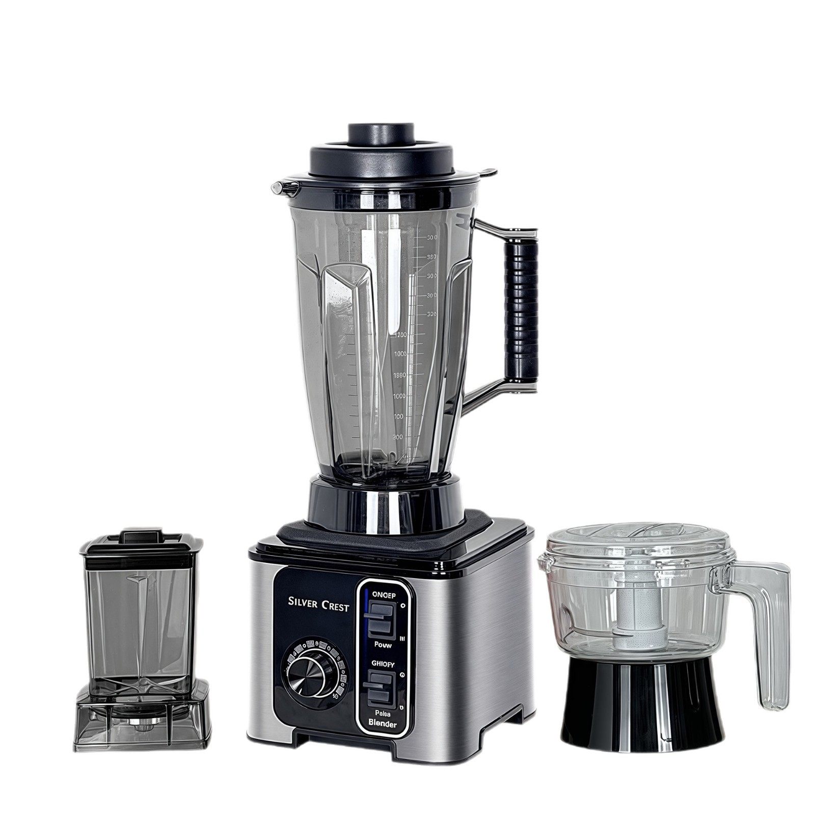 Stainless Steel 3-in-1 Blender, Food Processor, Grinder, Meat Grinder, Mixer, Cross-Border Export Cooking Machine