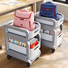 School Bag Storage Rack Movable Cart Book Storage Rack Artifact Household Multi-Layer School Bag Storage Cabinet Under Table