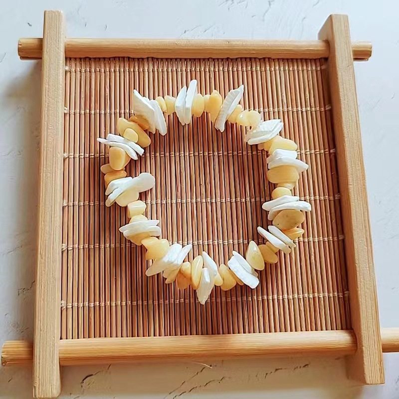 Cross-Border Natural Gravel Shell Fragments Beaded Bracelet Asymmetrical DIY Women's Bracelet Jewelry Korean Version for Girls