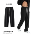Straight pants-black