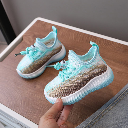 Big Sale Processing Kidsren's Coconut Shoes, Boys' Sports Shoes, Breathable Mesh Shoes, Fly-Knit Girls' Casual Shoes, Soft-Soled Baby Shoes