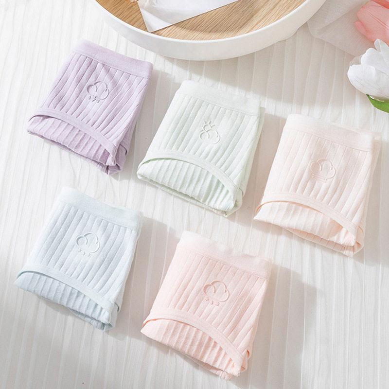 Weather Style Underwear Women's Pure Cotton Seamless Antibacterial Girl's 100 All Cotton Crotch Japanese Style plus size New Style Briefs