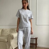 Трансграничный хит продаж, женская домашняя одежда с леопардовым принтом, женские пижамы, костюм, брюки, модные повседневные хлопковые удобные